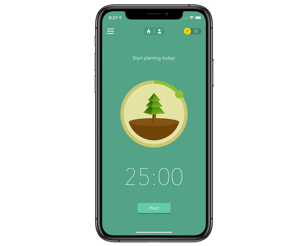 forest app - good writing habits